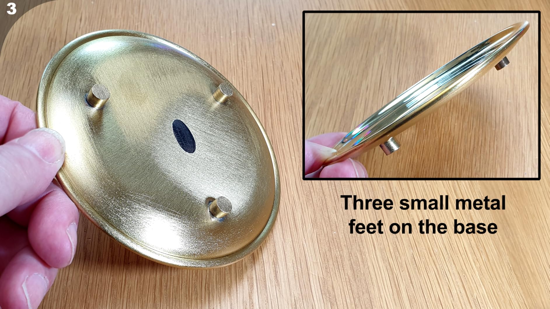 NKlaus CANDLE HOLDER Kerzenteller Messing Gold Ø 12 cm