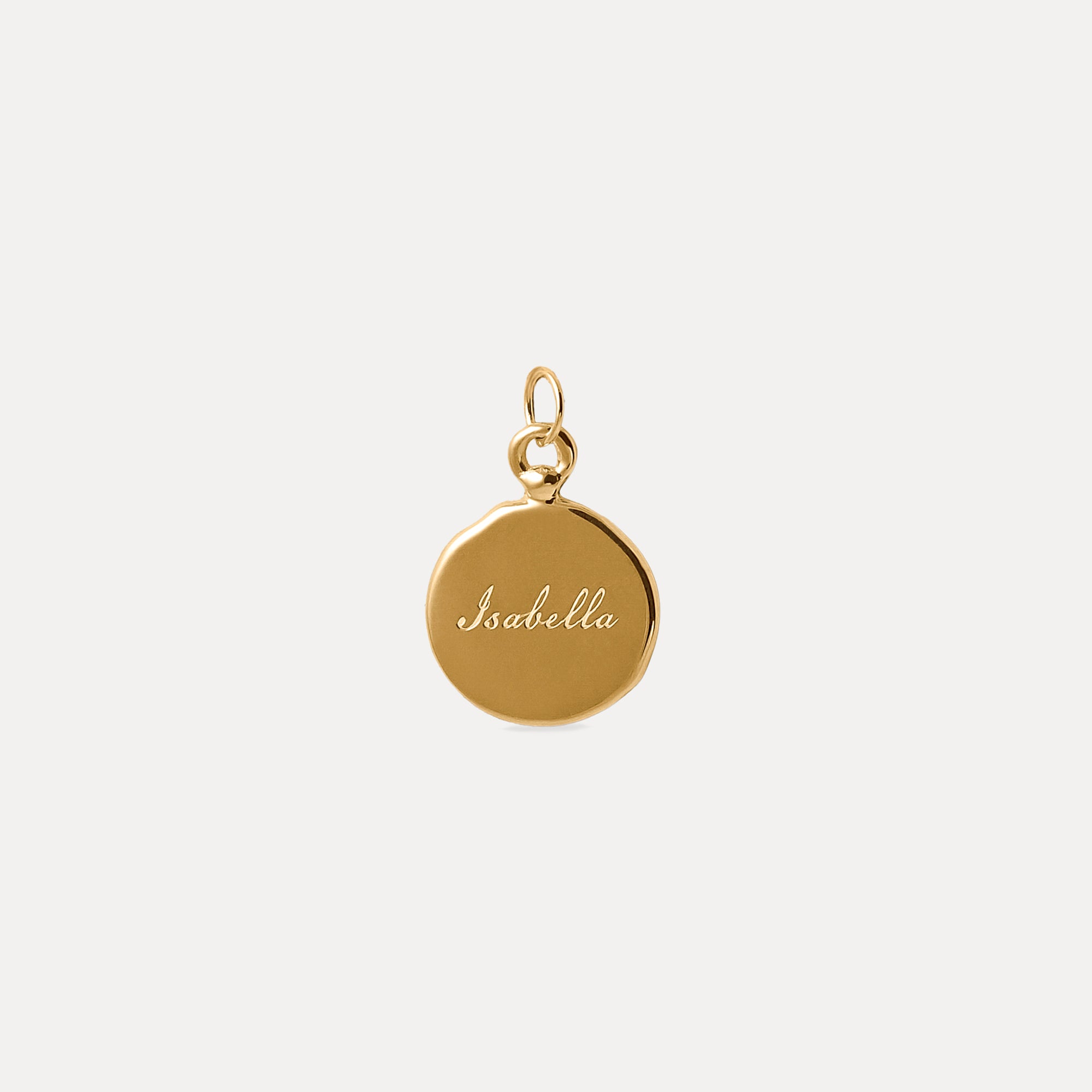 Stilnest Fluid Medallion Anhänger Hochglanz Gold Vermeil