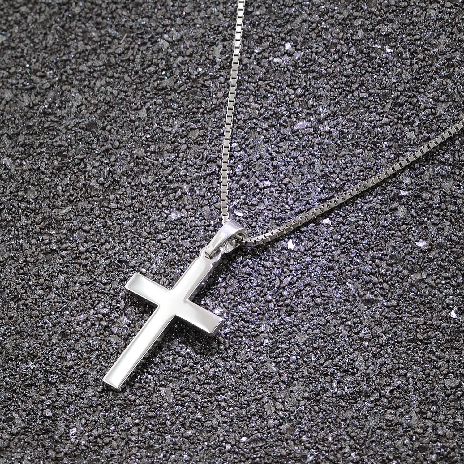 trendor 41125 Kreuz-Anhänger Halskette Silber 925 45 cm
