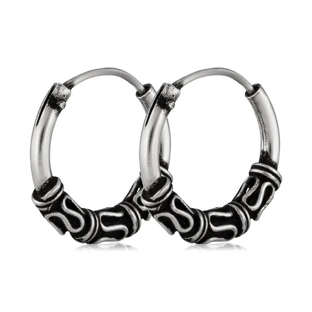 NKlaus Jewellery Keltische Creolen Silber 925 14 mm Paar