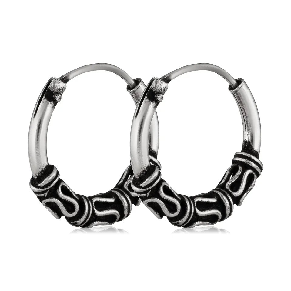 NKlaus Jewellery Keltische Creolen Silber 925 14 mm Paar