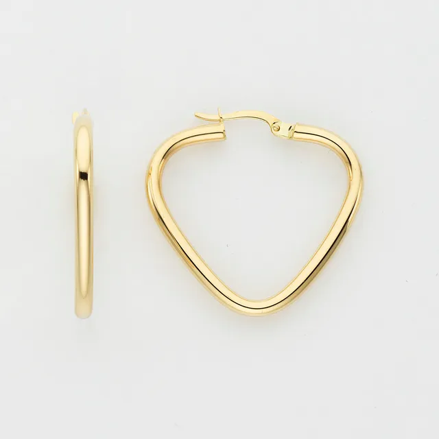 Eugen Rühle Ohrschmuck Creolen Dreieck 2,5x26x30mm 585 Gold