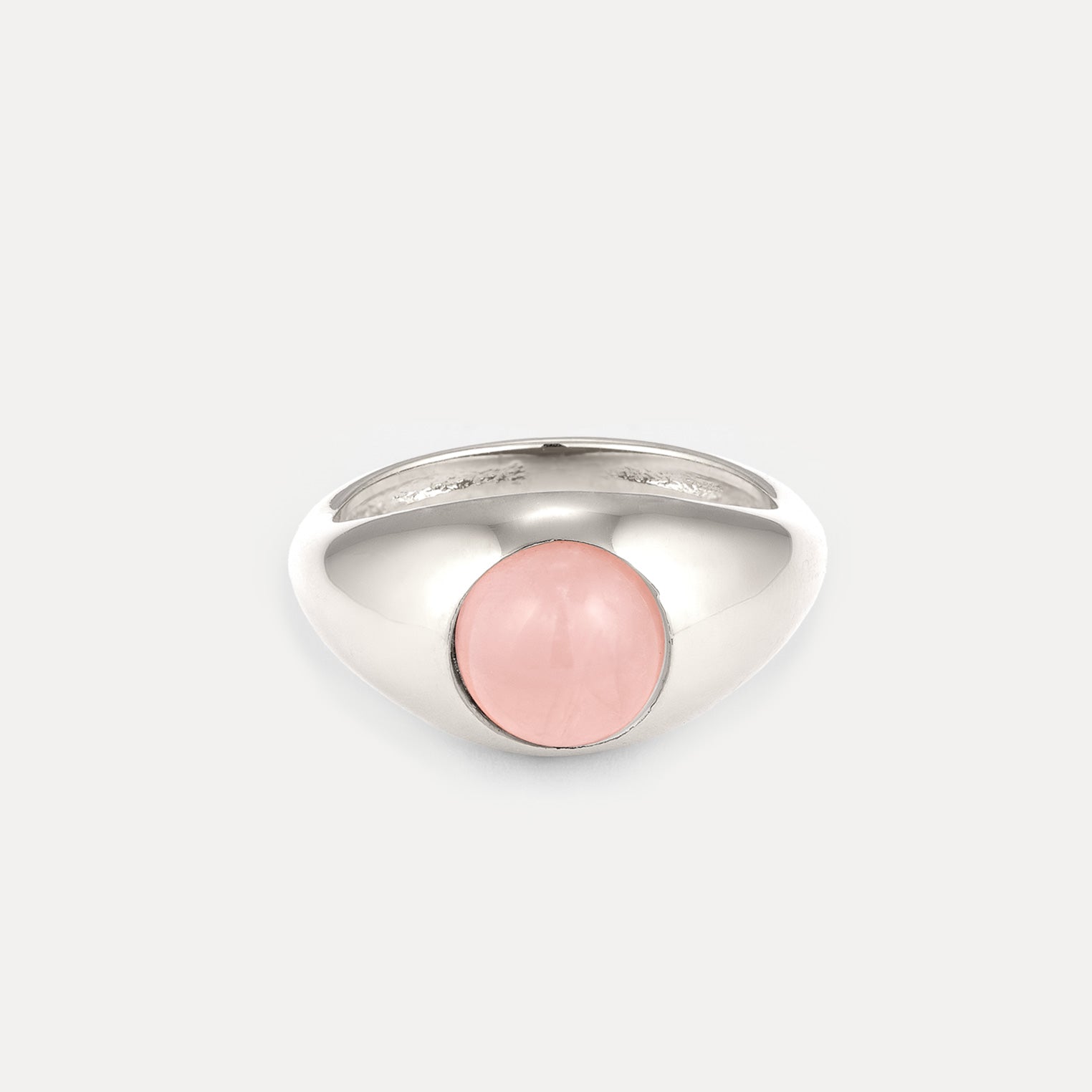 Stilnest Eden Pea Rosenquarz Ring Gold Vermeil 52