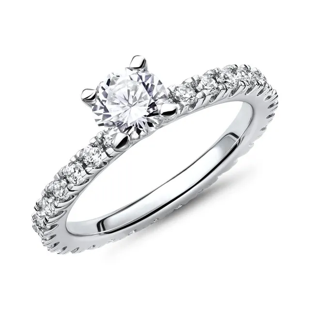 JEWLIX VR0053 Verlobungsring Silber Steinbesatz 50mm
