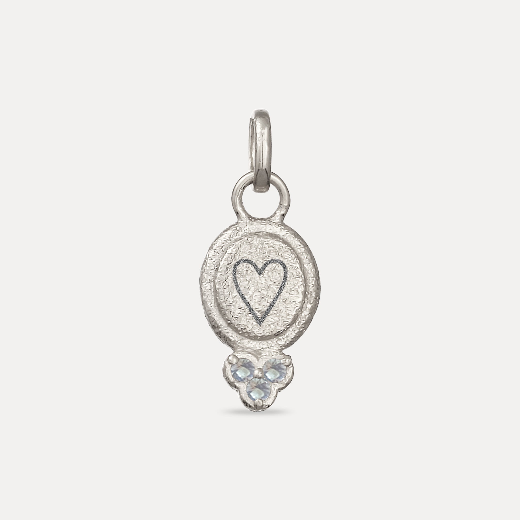 Stilnest Aquamarin Trinity Emblem Anhänger Gravierbar Vermeil
