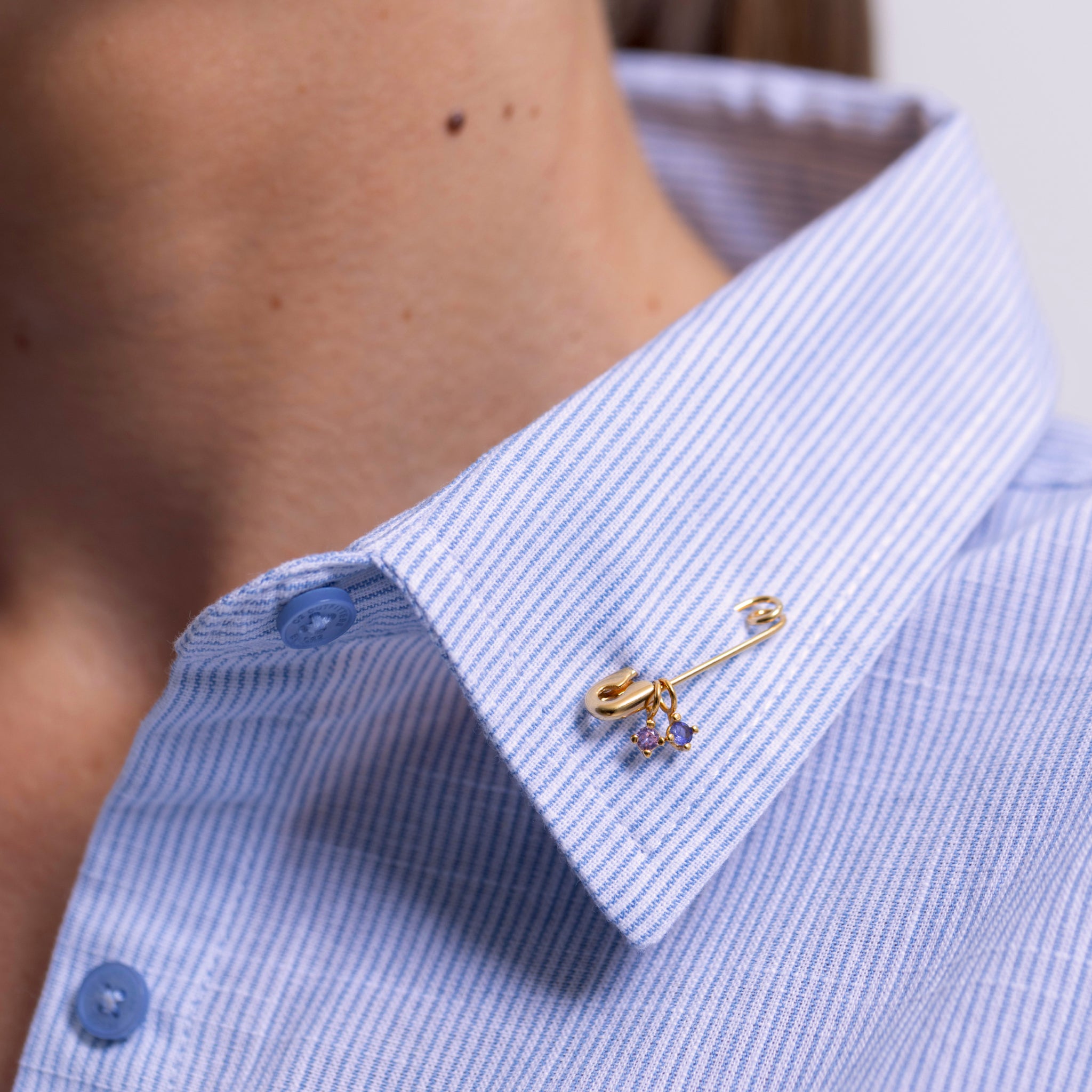 Stilnest Charm Pin Anhänger 24k Gold Vermeil Modular