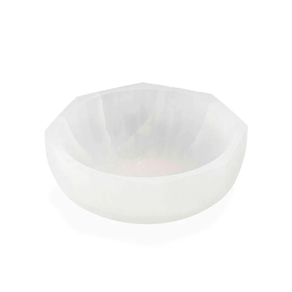 NKlaus Healing Crystals Selenit-Schale 10x10 cm Achteck