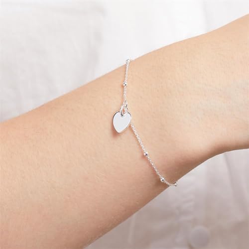 JEWLIX ID-Armbänder Herz Armband 925er Silber Damen