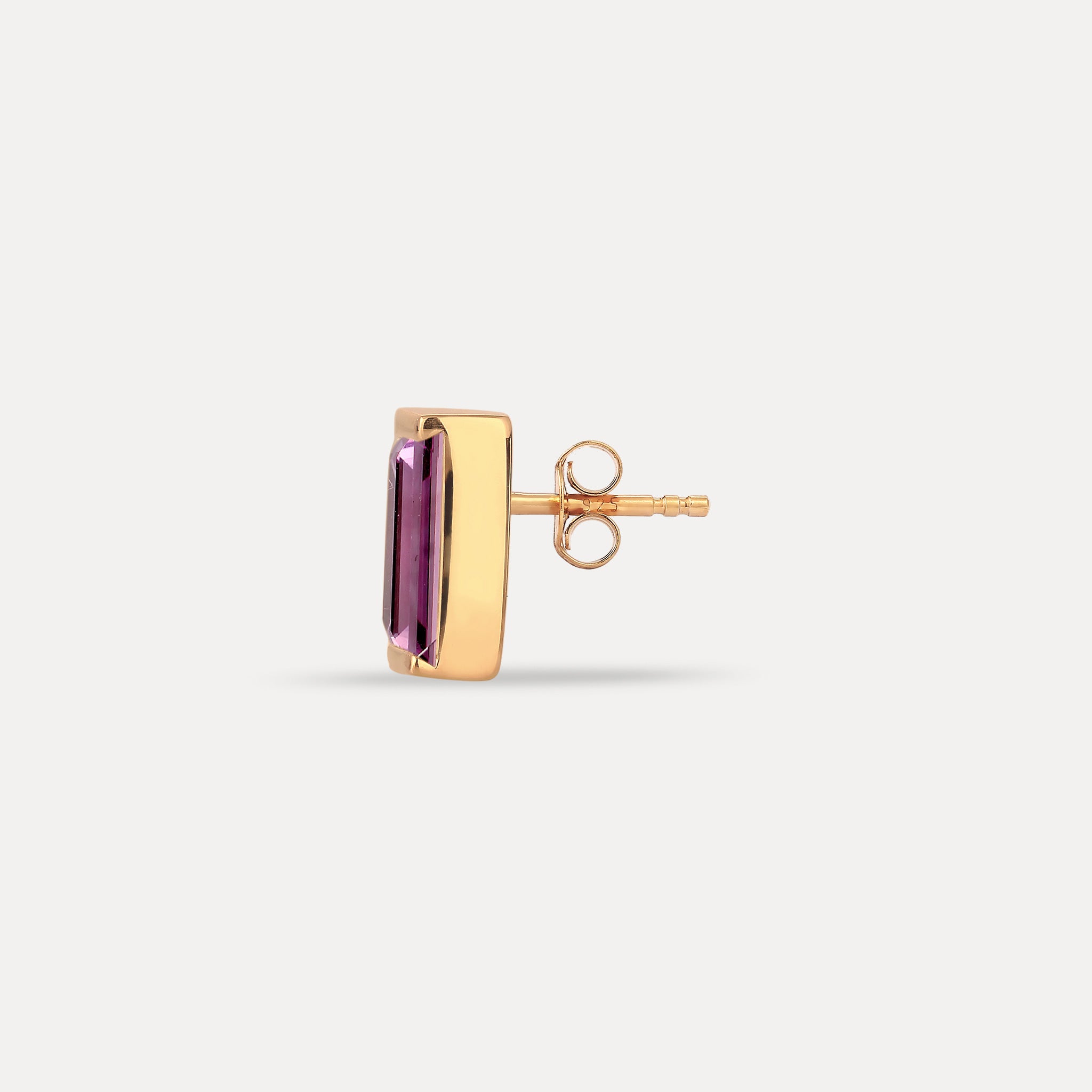 Stilnest Balance Baguette Ohrstecker Amethyst Single