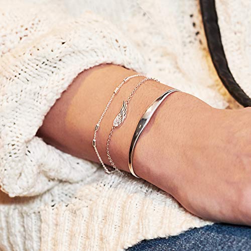 JEWLIX ID-Armband 925 Silber Engelsflügel silber
