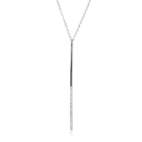 JEWLIX Ketten mit Anhänger SN0360 Halskette Silber mit Zirkonia