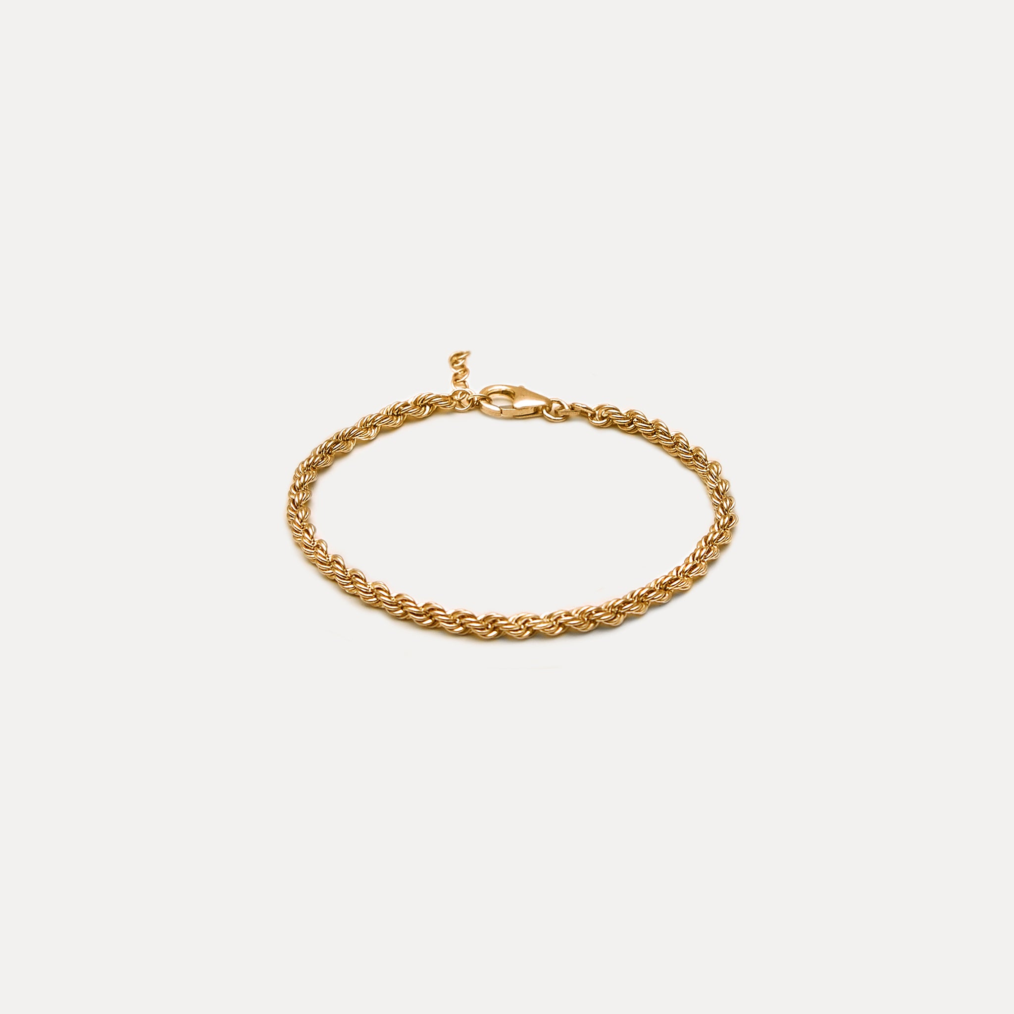 Stilnest Kordel Armband 24k Gold Vermeil 17+2cm