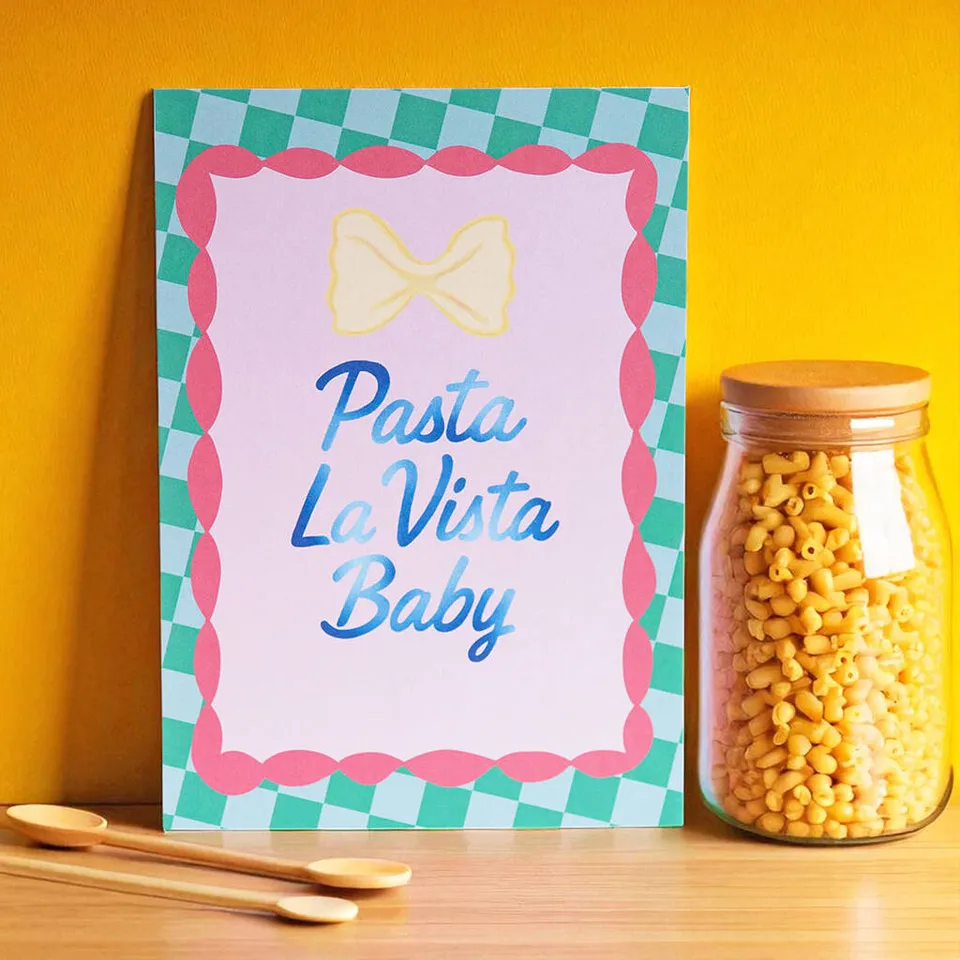 Joy Pasta La Vista Kunstdruck A5 Küche