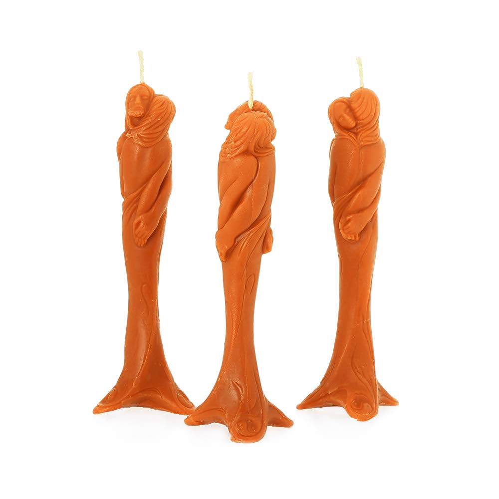 NKlaus Candles Bienenwachs-Figurenkerze Stella rot 3 Stück