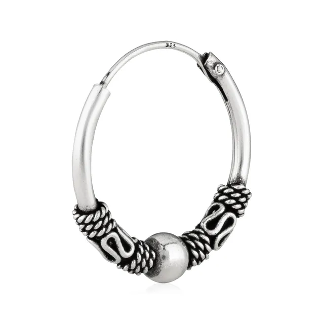 NKlaus Keltische Creole 925 Silber 18mm einzeln