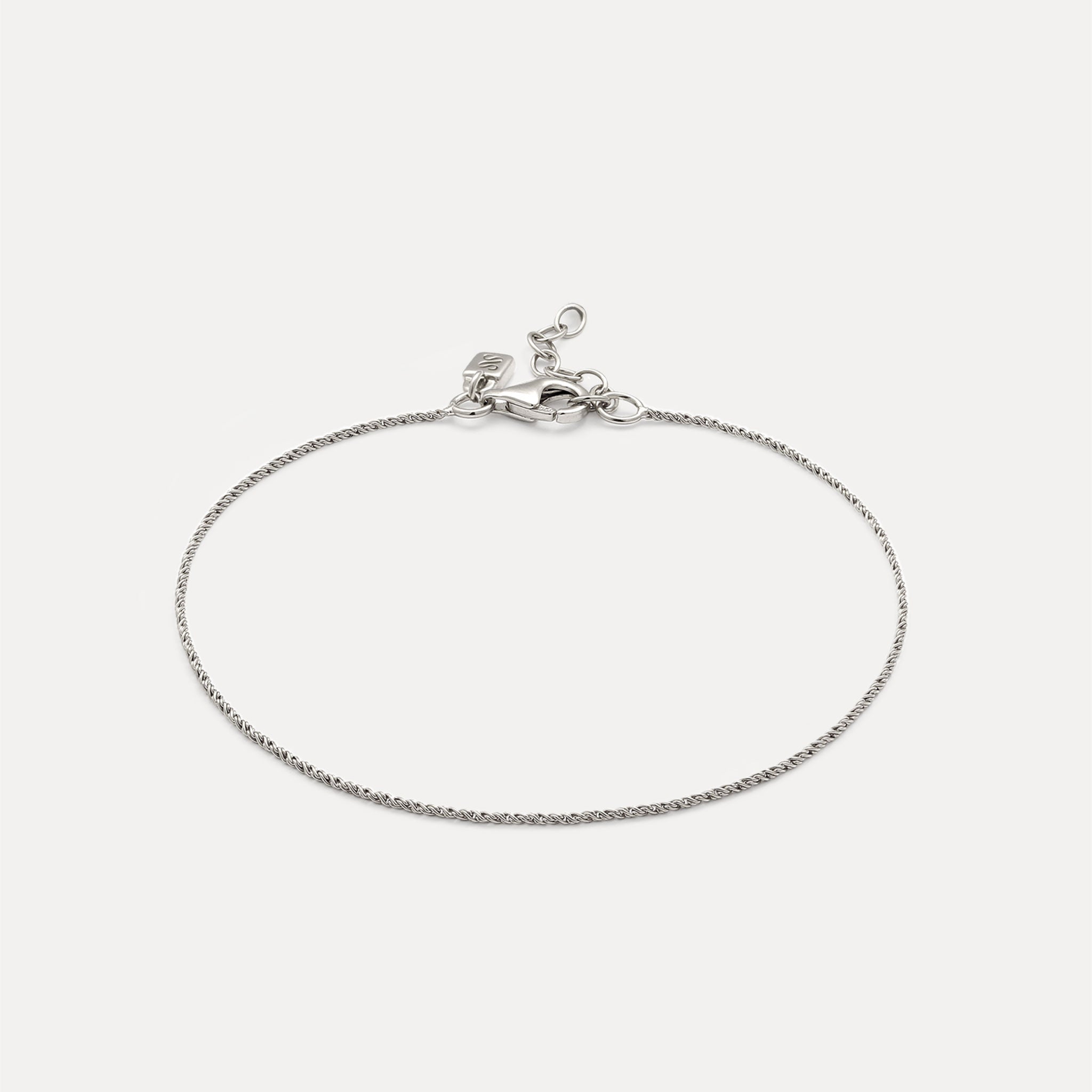 Stilnest Spiral Dainty Chain Armband 24k Gold Vermeil