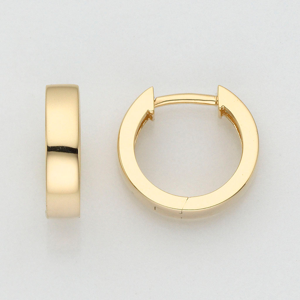 Eugen Rühle Scharnier-Creolen 3,5x15mm Ohrringe 585 Weißgold