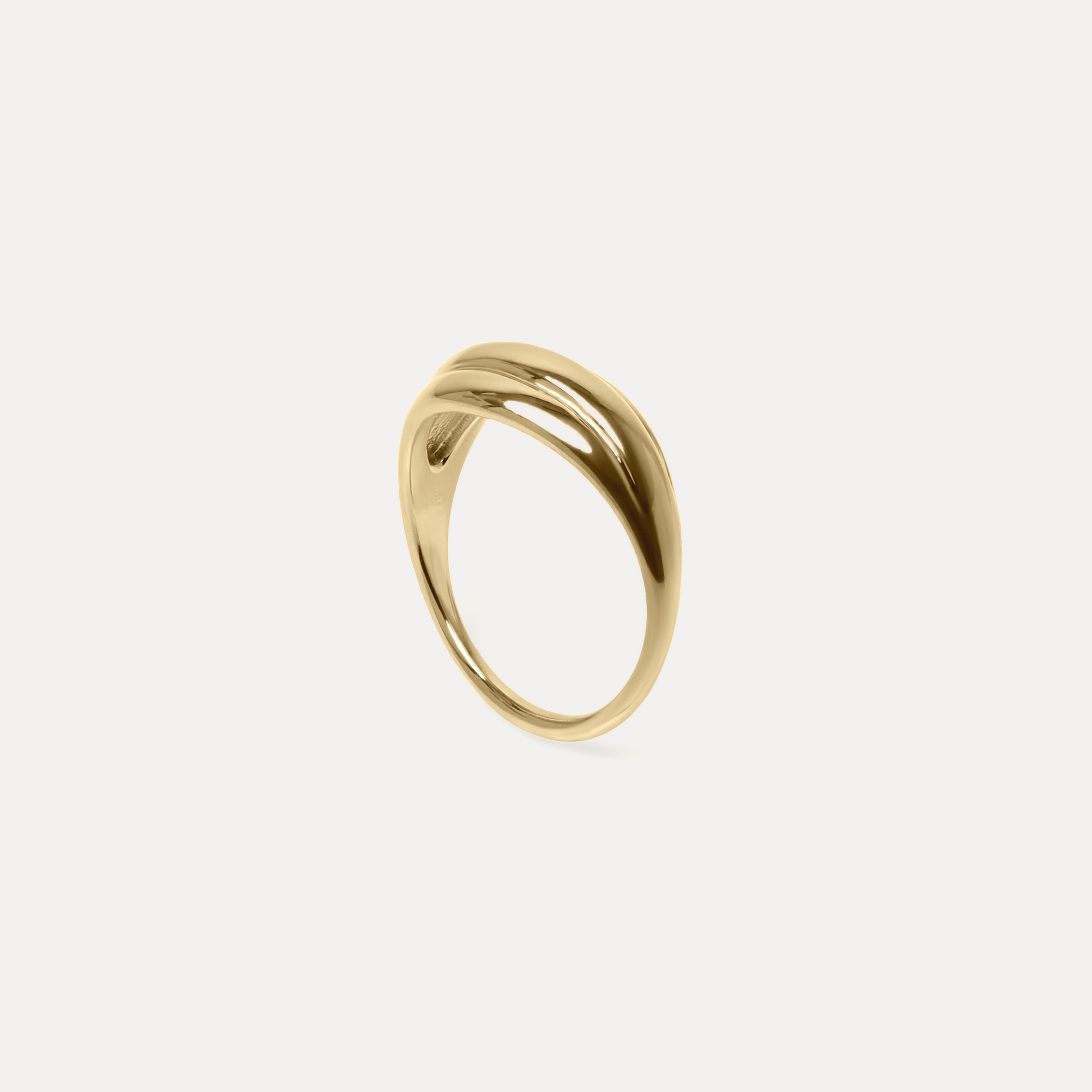 Stilnest Rise Bombé Ring 585 Gold Gr. 52