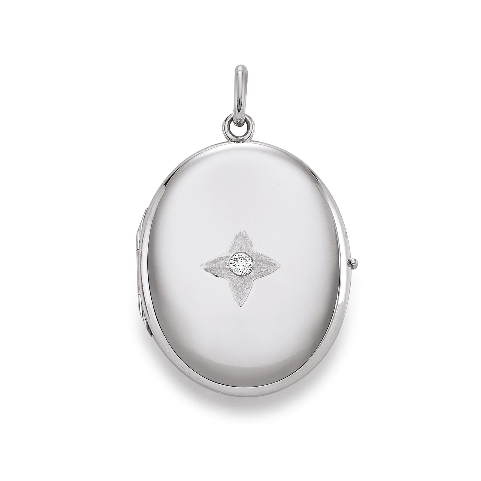 Eugen Rühle Anhänger 30.81501 Medaillon 750 Gold oval Brillant 0,05 ct