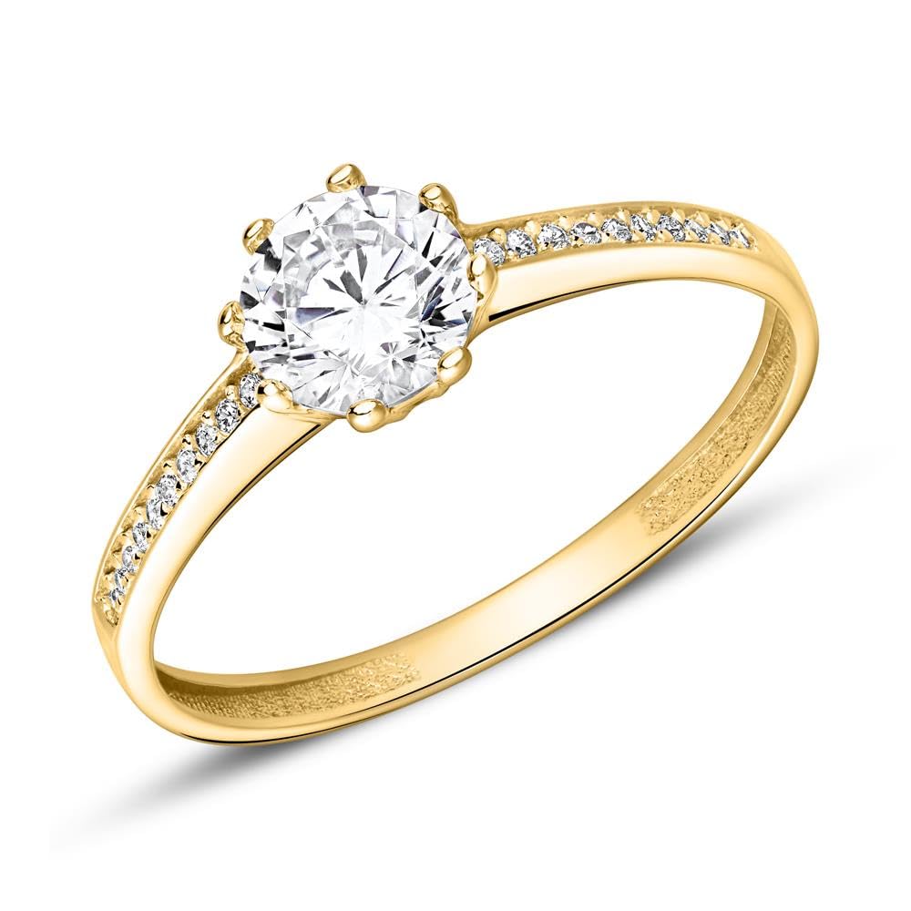 JEWLIX VR0459 Verlobungsring Gelbgold Gr.56 Zirkonia