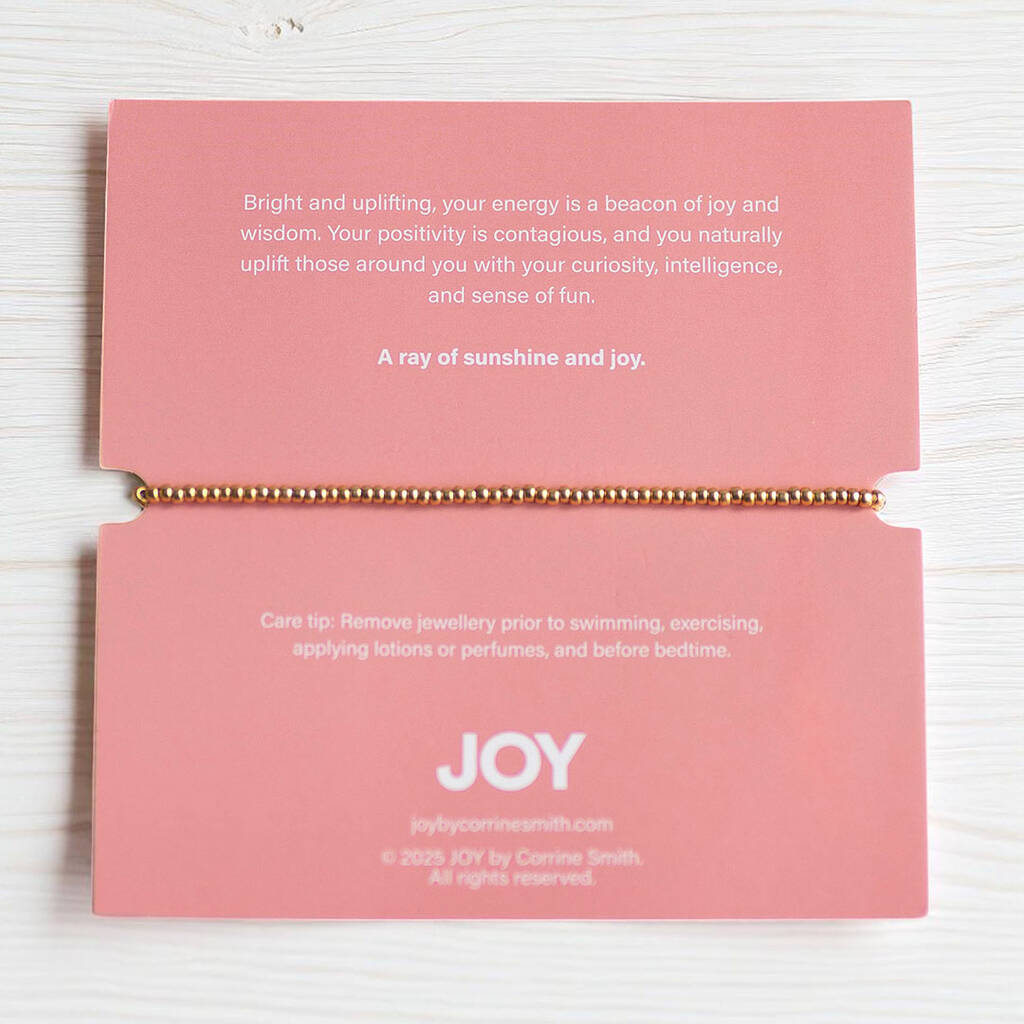 Joy by Corrine Smith Yellow Aura Armband Gold mit Kristall
