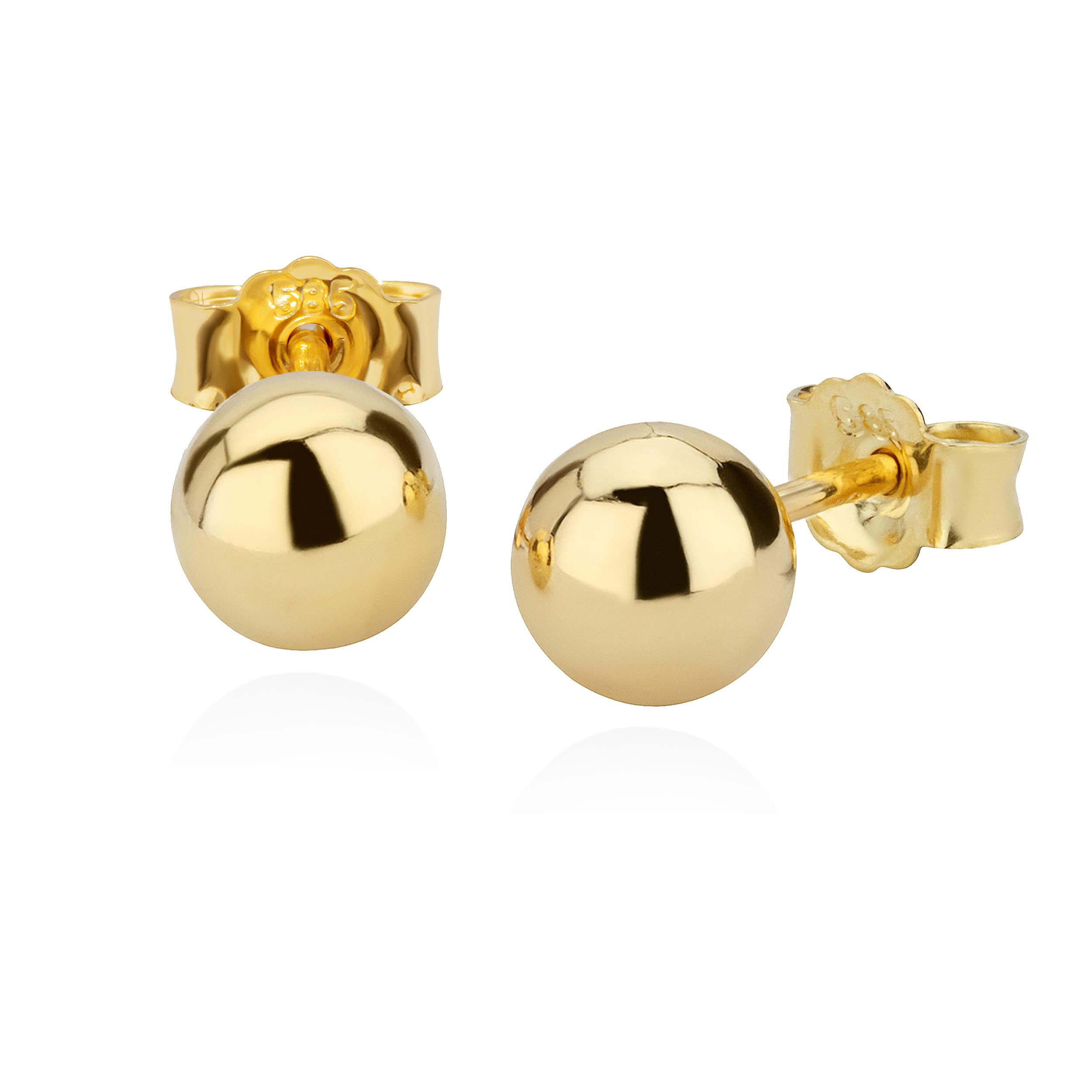 NKlaus Kugelohrstecker 585 Gelbgold 3,0mm Ohrringe