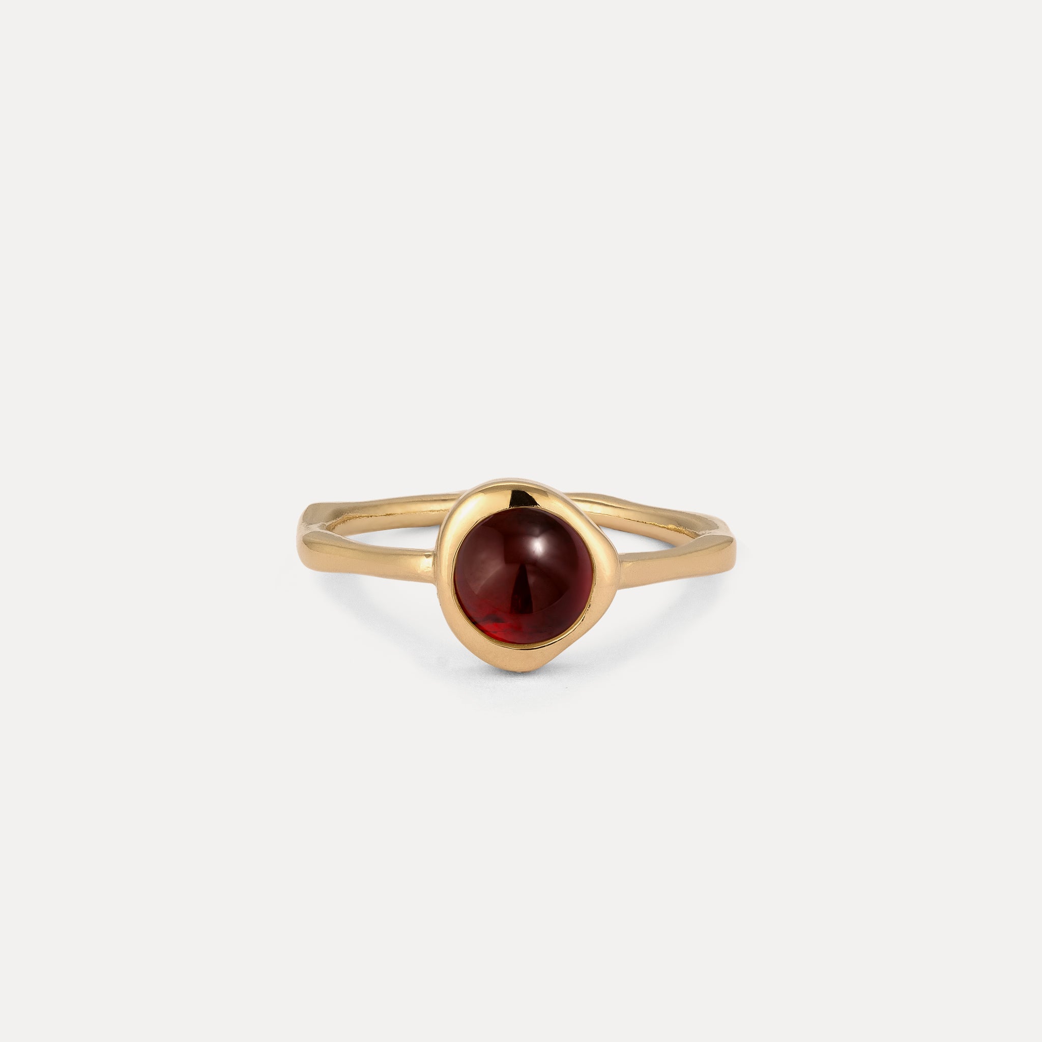 Stilnest Zodiac Birthstone Ring 585 Gold Sternzeichen Cabochon