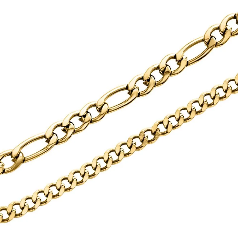 JEWLIX Ketten mit Anhänger Kette zweireihig IP Gold Damen