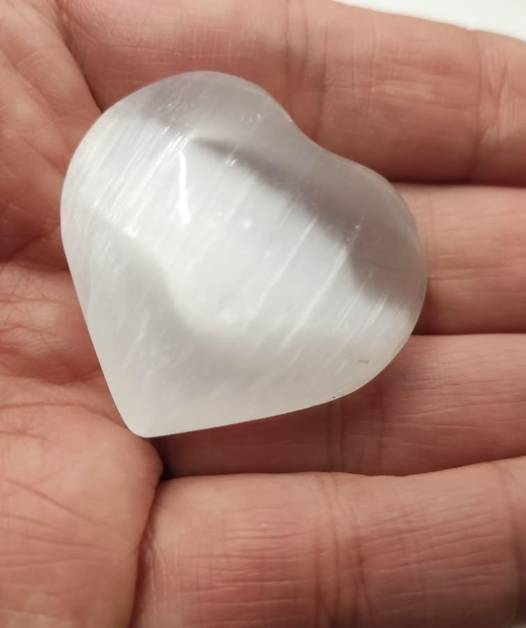 NKlaus Healing Crystals Selenit Herz Handschmeichler 4 cm