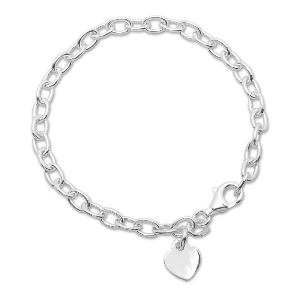 JEWLIX ID-Armbänder CB0008 Bettelarmband Silber 26 cm Herz