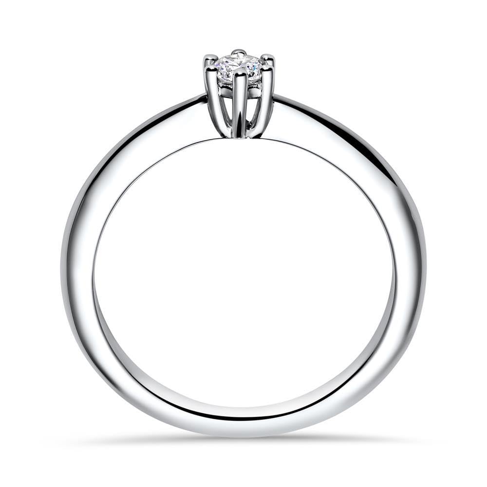 JEWLIX VR0051 Verlobungsring Silber Zirkonia Größe 52mm
