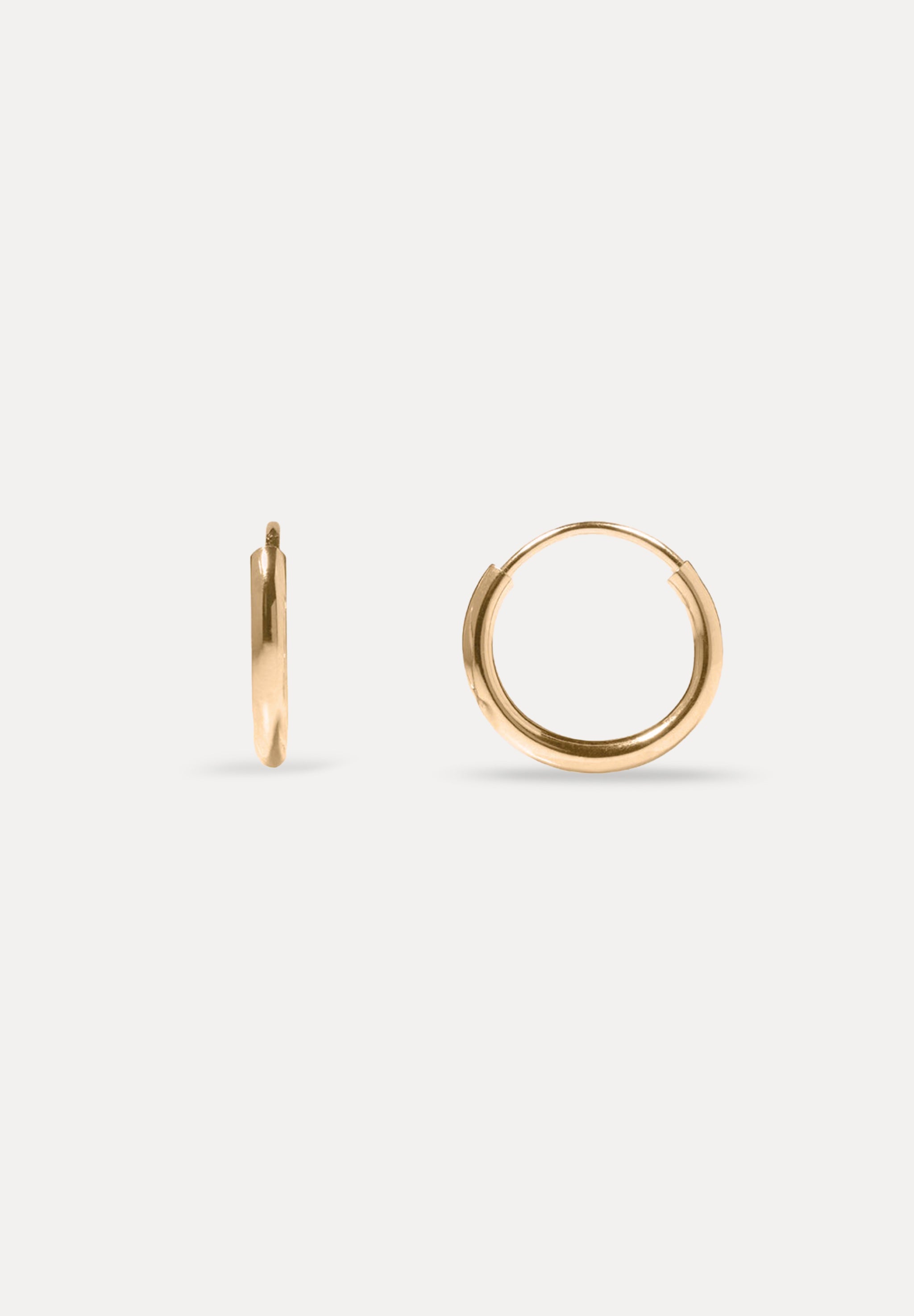 Stilnest Basic Creolen 585 Gold Massivgold 13mm