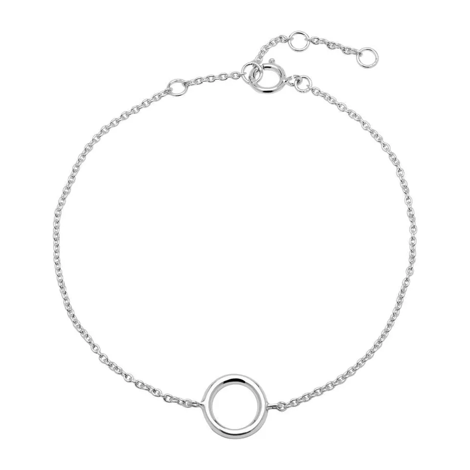 JEWLIX ID-Armbänder Kreis Sterlingsilber Armband Silber