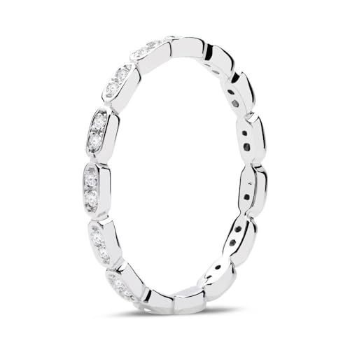 JEWLIX Ring 925er Silber rhodiniert Zirkonia 56mm