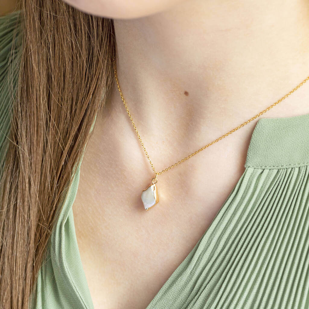 Joy by Corrine Smith Rhombus Perlen Halskette Gold 40cm