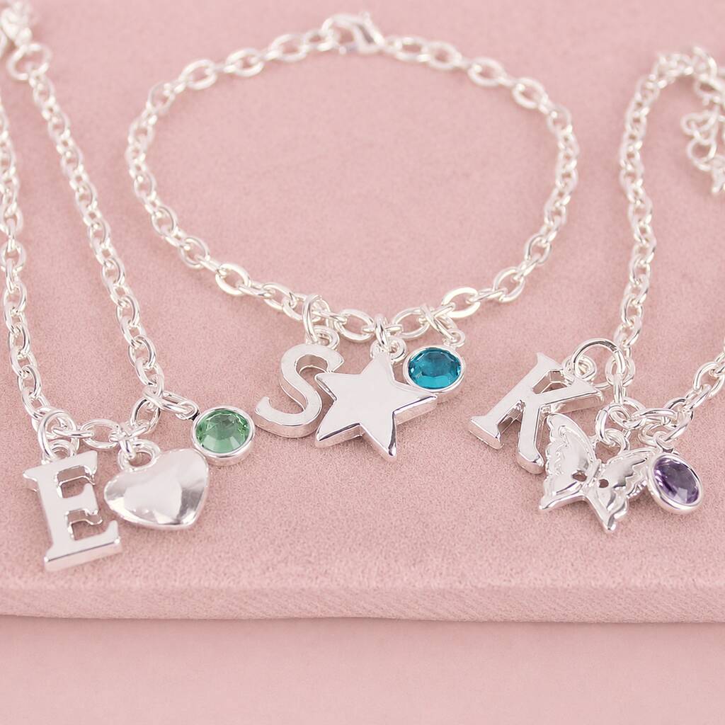Joy by Corrine Smith Child Charm Armband Silber personalisiert