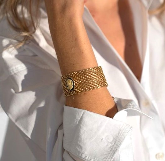 Alevá Bijoux Bracciali Milano Armband Cameo Gold