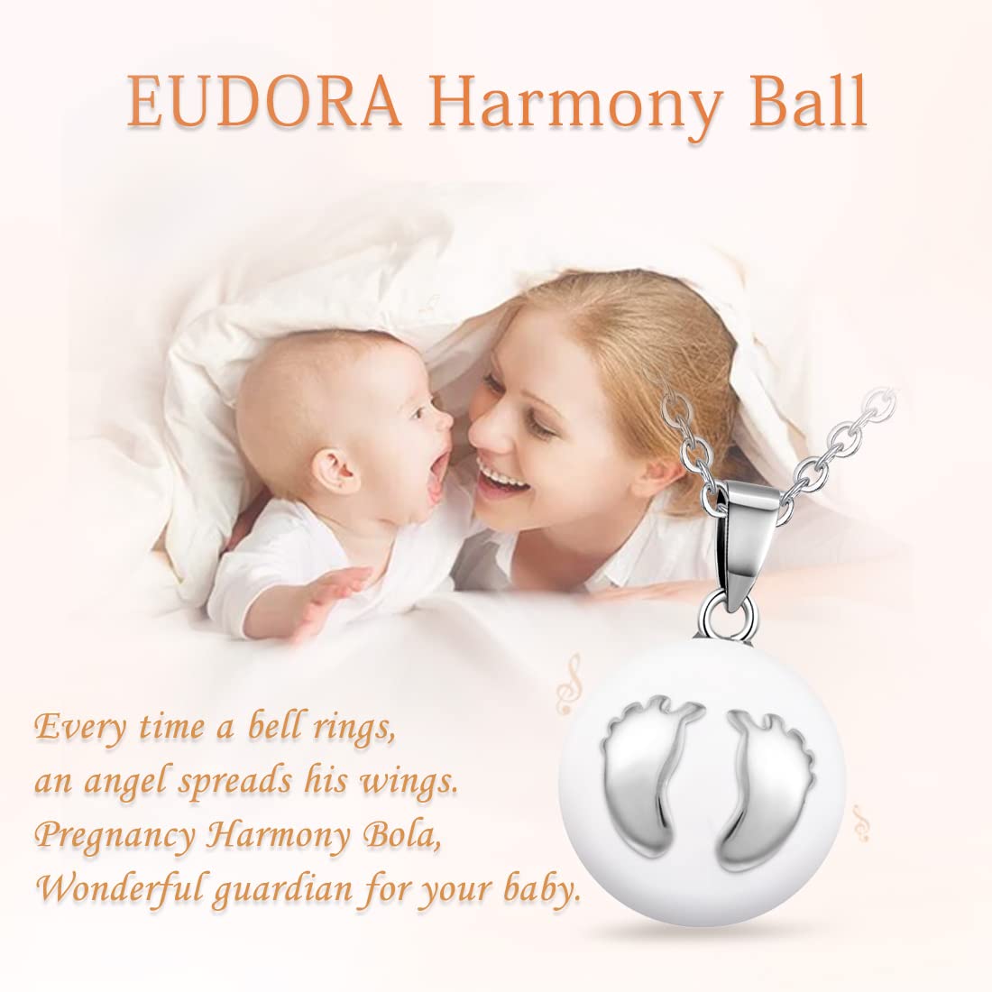 Eudora Harmony Bola Klangkugel Halskette Silber Schwanger