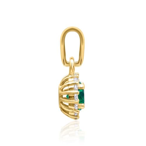 JEWLIX Ketten mit Anhänger 375 Gold Zirkonia grün