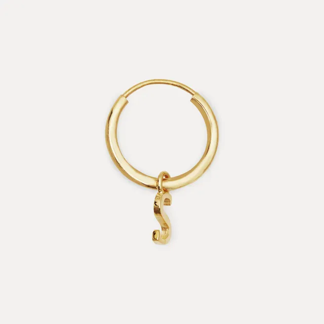 Stilnest Mini Initial Creolen Buchstabe A 585 Gold Single
