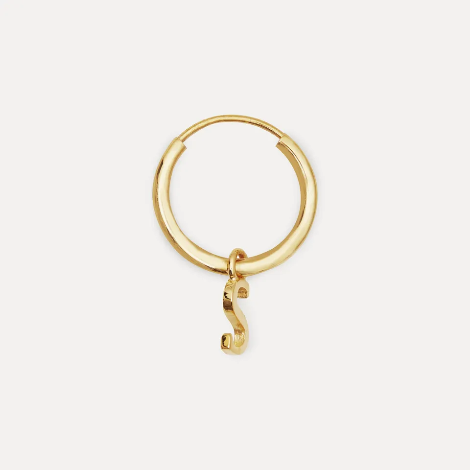 Stilnest Mini Initial Creolen Buchstabe A 585 Gold Single