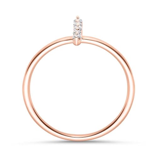 JEWLIX DR0522-R Goldring Roségold 585 Weißtopas Gr. 48