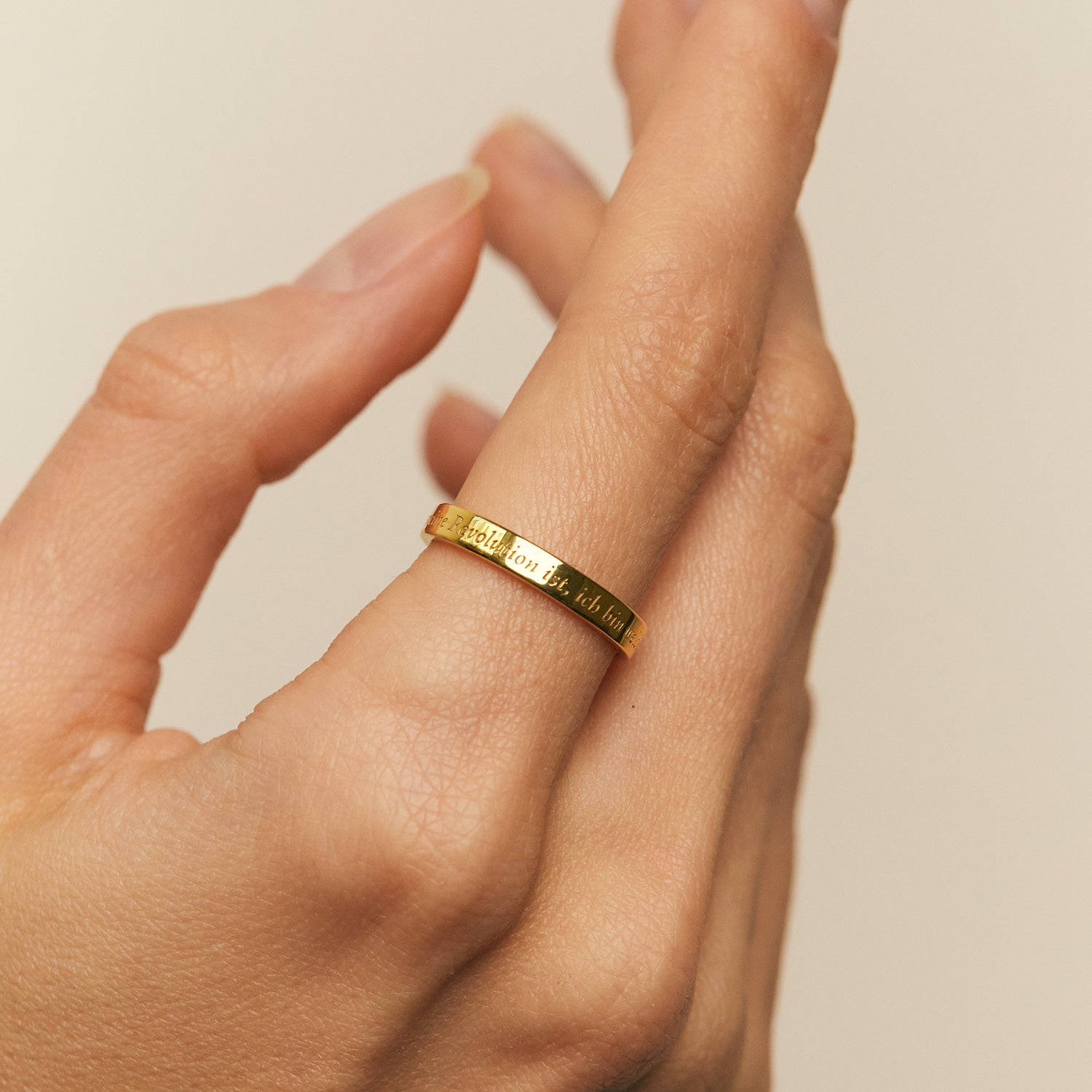 Stilnest Soft Revolution Ring 585 Gold 14k Fairtrade