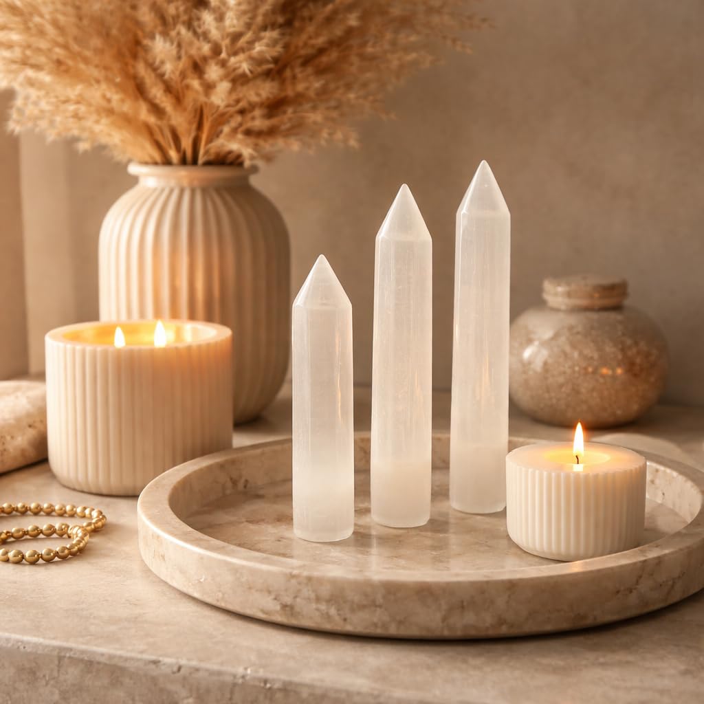 NKlaus Healing Crystals Selenit Massagestab 15cm 1 Stück