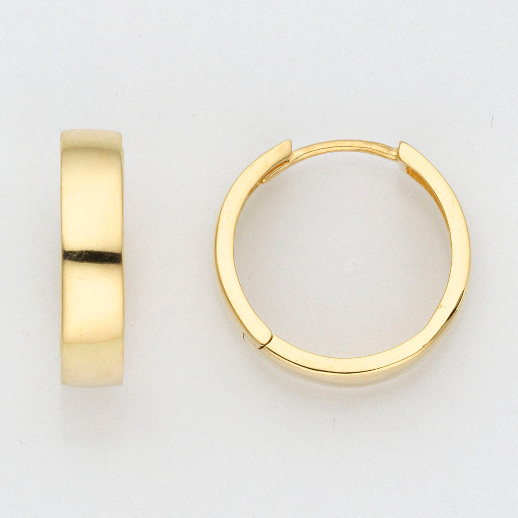 Eugen Rühle Scharnier-Creolen 4mmx15mm Ohrringe 585 Gelbgold