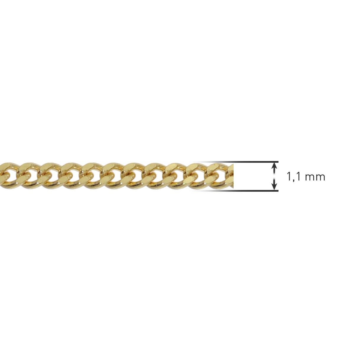 trendor Halsketten Panzerkette 41800 Goldkette 40 cm 585 Gold