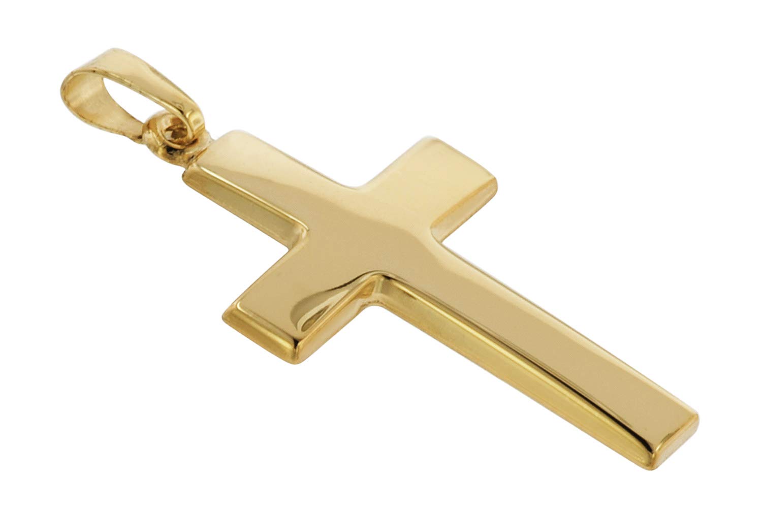 trendor Kreuz-Anhänger 24 mm Gold 333 Halskette 50 cm