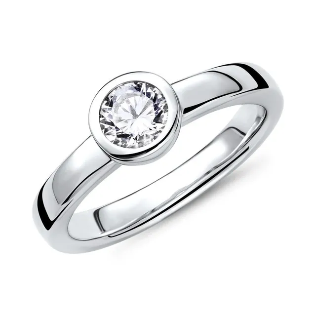 JEWLIX VR0044 Verlobungsring Silber 52mm Zirkonia