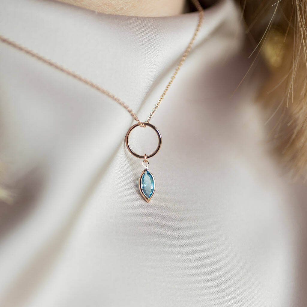 Joy by Corrine Smith Circle Halskette Marquise Roségold
