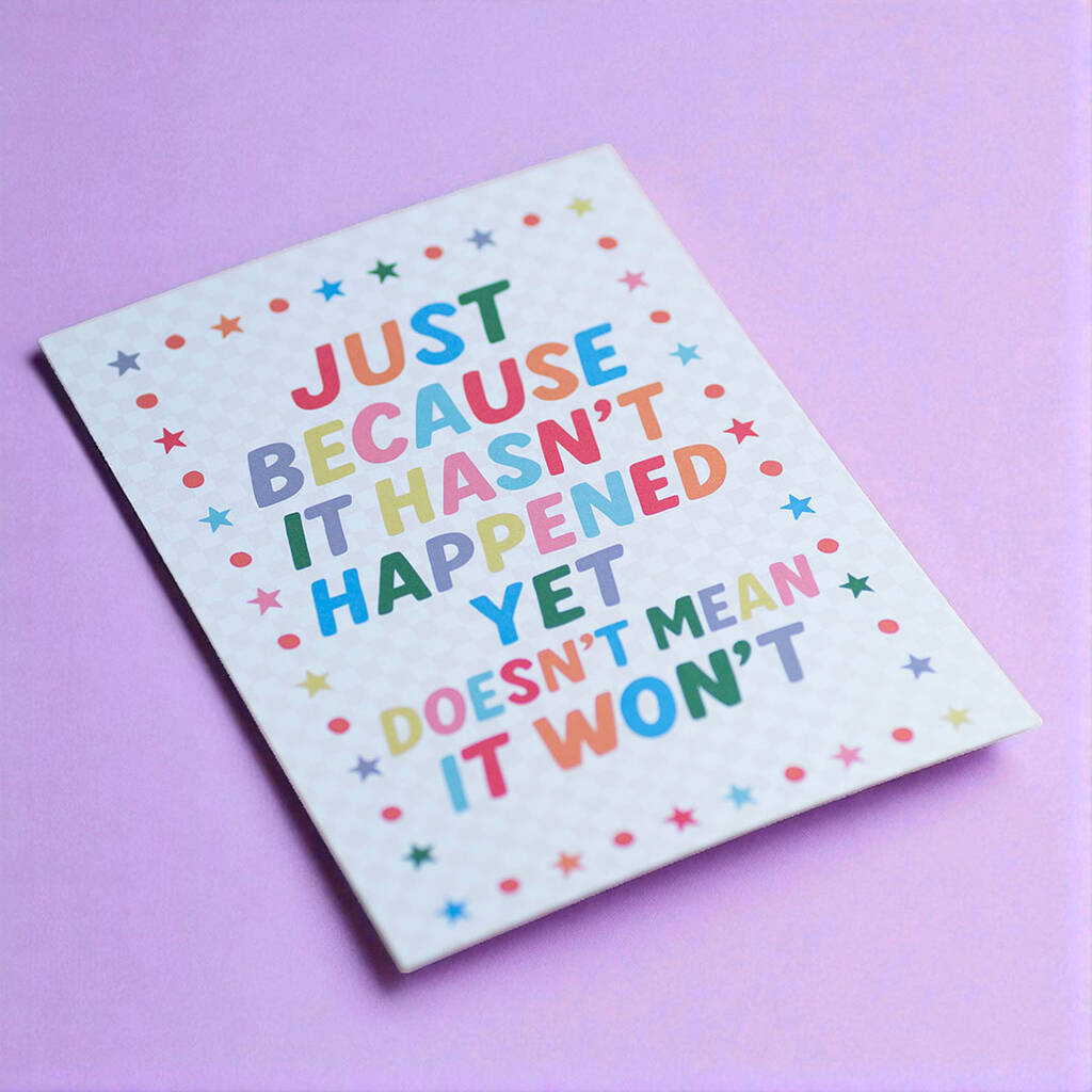 Joy by Corrine Smith Rainbow Print A5 Motivation Poster bunt